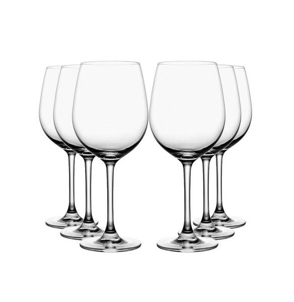 SET 6 COPAS ELEGANTES DE CRISTAL.