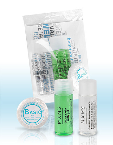 SET BOTELLAS 20ML (GEL, CHAMPU) Y PASTILLA JABON 10GR.