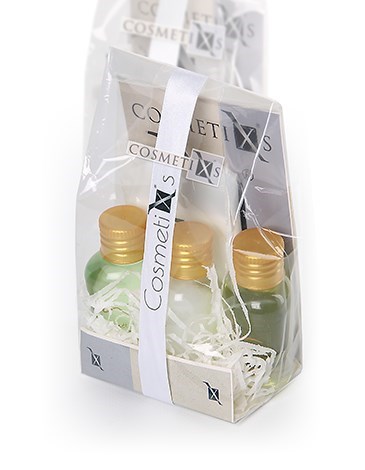 SET DE 3 BOTELLAS TE VERDE 35 M.L.( GEL, CHAMPU Y BODY MILK )  CON PASTILLA DE JABON 12 GR.