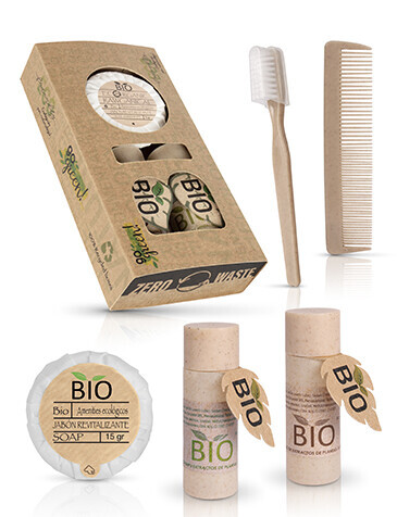Set de higiene completo welcome pack en caja bio - 50 unidades