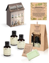 SET HIGIENE ECORGANIC EN CASA DE CARTON CON BOLSA PAPEL KRAFT