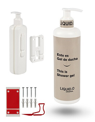 GEL - SOPORTE INVISIBLE ANTIRROBO CON BOTELLA DISPENSADORA VACIA 300ML GEL. (1)