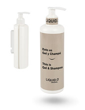 GEL Y CHAMPU - SOPORTE INVISIBLE ANTIRROBO CON BOTELLA DISPENSADORA VACIA 300ML GEL&CHAMPU