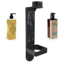 SOPORTE PARED CUADRADO NEGRO PARA BOTELLA THINK GREEN CON LA TORNILLERIA (SOLO SOPORTE).