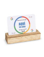 TARJETA NFC RESEÑAS CON SOPORTE DE MADERA( YA CONFIGURADA CON SU ENLACE ) OBLIGATORIO ENVIAR EL ENLACE, INSTRUCCIONES MÁS ABAJO.