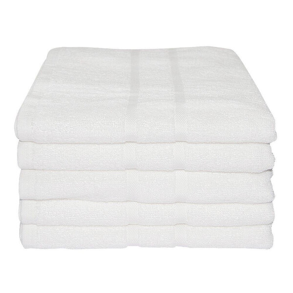 TOALLA LAVABO SUAVE, 2 RAYAS, 500gr/m2, ALGODON 100%, MEDIDAS 50x100cm.