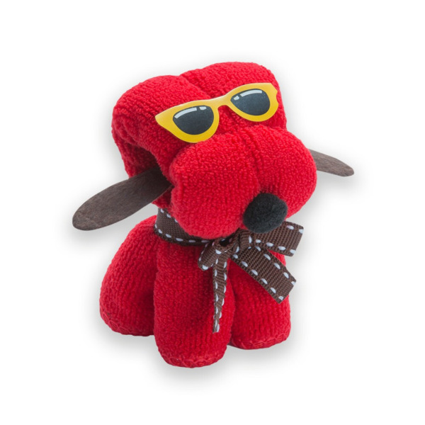 TOALLA MASCOTA ROJA (6x8 CM)