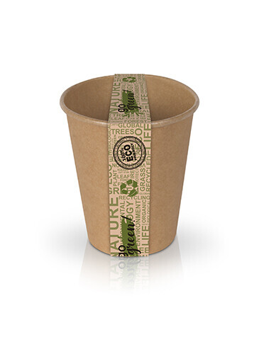 VASO 100% BIODEGRADABLE ENVASADO INDIVIDUALMENTE  SIN PLASTICO - ZERO WASTE - VASO 290 CC