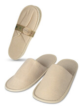 ZAPATILLAS CON FUNDA  BIO COLOR NATURAL (2 UNIDADES)