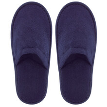 ZAPATILLAS DE BAÑO DE RIZO COLOR AZUL (PAR EMBOLSADA)