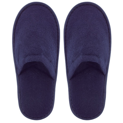 ZAPATILLAS DE BAÑO DE RIZO COLOR AZUL (PAR EMBOLSADA)